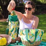 Picnic Lunch Bag | Wicker | Golden Wattle